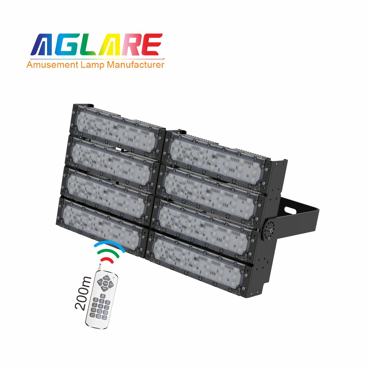 400WLED彩色投光灯泛光灯,变色户外射灯带？仄